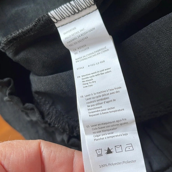 FOREVER 21 NWT Contemporary High Waist Wide Leg Pants Black Elastic Drawstring M - Picture 8 of 10